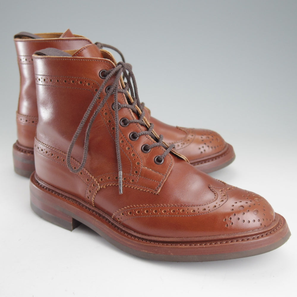 美品★トリッカーズ(レディース) SIZE 4.5【定価￥143,000-★STEPHY/カントリ−ブーツ】L5676/マロンアンティーク/茶/Tricker's★p022