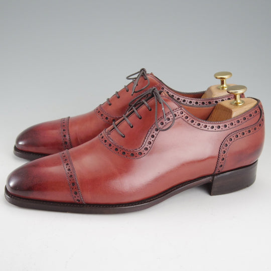 ★(英)ガジアーノ&ガーリング 7.5D【現行定価20万円以上★ST.JAMES/クォーターブローグ】MH71ラスト/赤茶/GAZIANO&GIRLING★o468