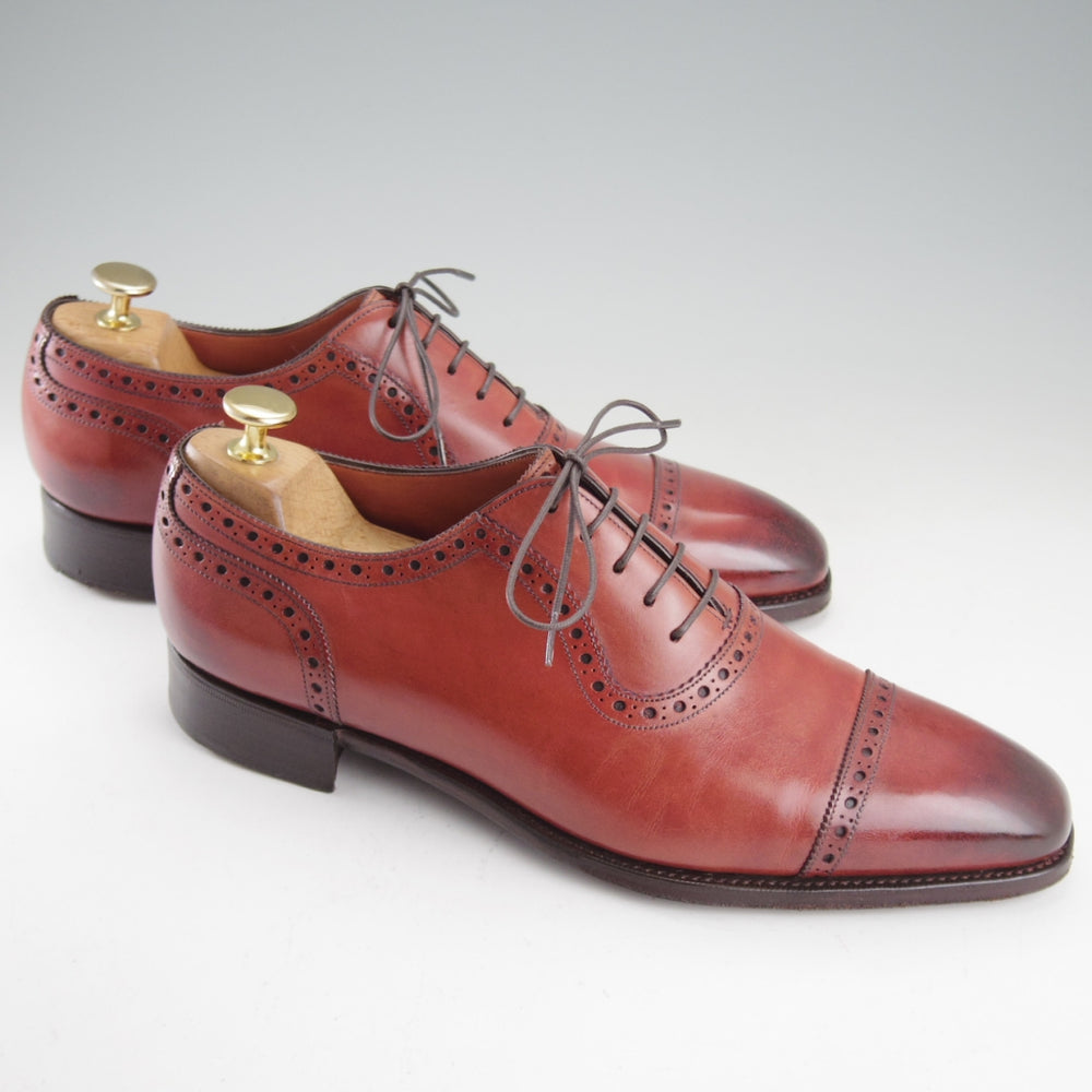 ★(英)ガジアーノ&ガーリング 7.5D【現行定価20万円以上★ST.JAMES/クォーターブローグ】MH71ラスト/赤茶/GAZIANO&GIRLING★o468