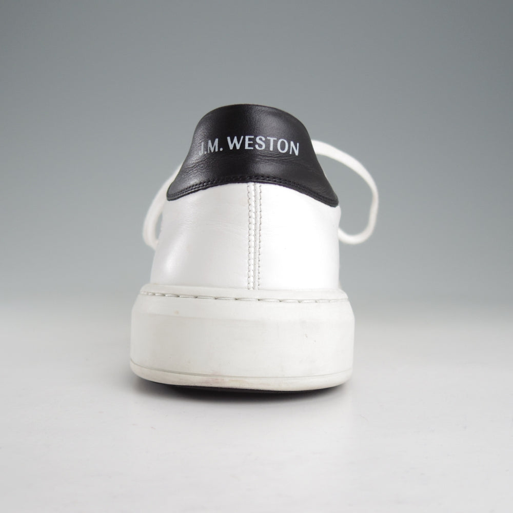 極上★J.M.ウエストン SIZE 9.5【定価￥121,000-★オンタイム/On Time/レザースニーカー】624/カーフ/白/Weston/ウェストン★p025