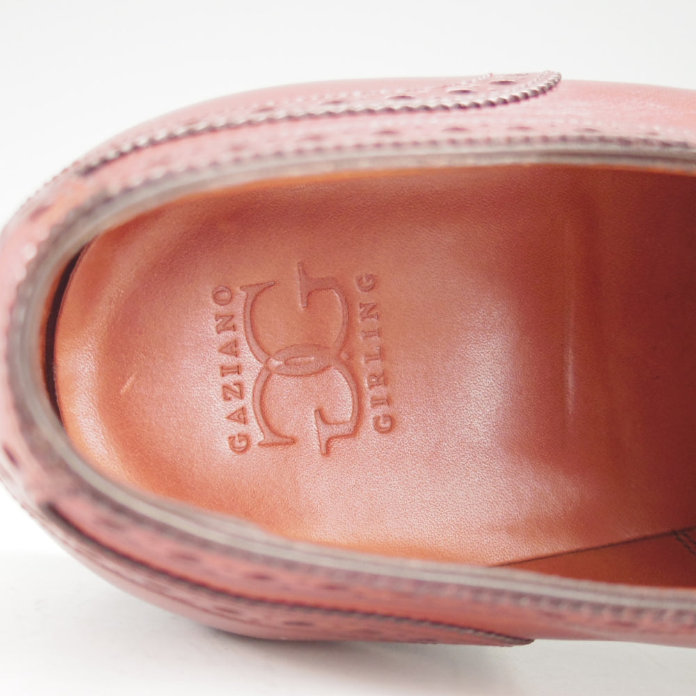 ★(英)ガジアーノ&ガーリング 7.5D【現行定価20万円以上★ST.JAMES/クォーターブローグ】MH71ラスト/赤茶/GAZIANO&GIRLING★o468