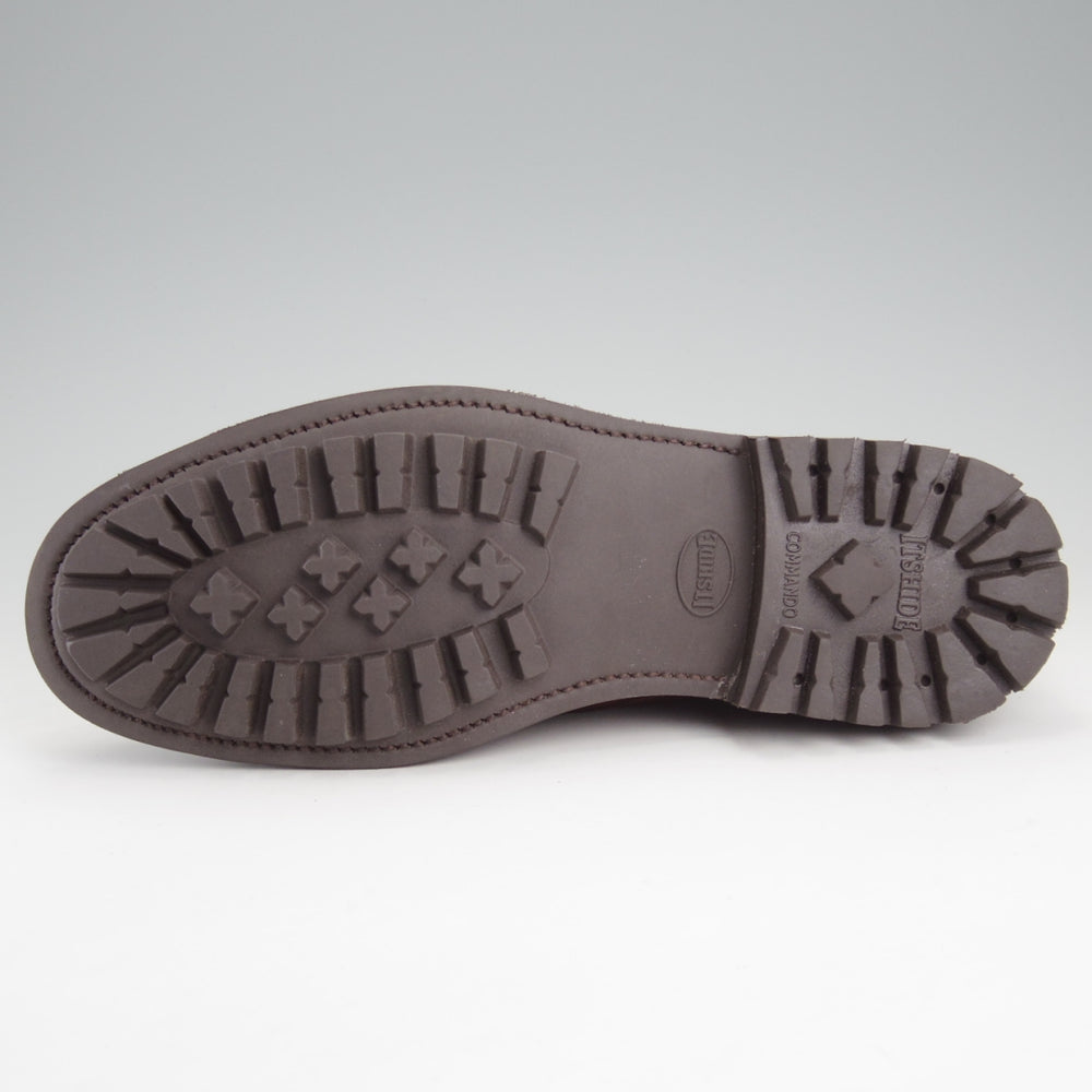 ほぼ試着程度★(英)サンダース SIZE 7.5【コマンドソール★ミリタリーコレクション/Military Derby Shoe】スエード/濃茶/SANDERS★n949
