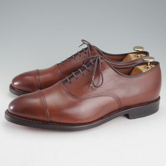 未使用★(米)アレンエドモンズ 7.5E【定価￥132,000-★パークアベニュー/Park Avenue】ストレートチップ/カーフ/茶/ALLEN EDMONDS★o470