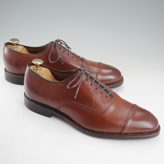 未使用★(米)アレンエドモンズ 7.5E【定価￥132,000-★パークアベニュー/Park Avenue】ストレートチップ/カーフ/茶/ALLEN EDMONDS★o470