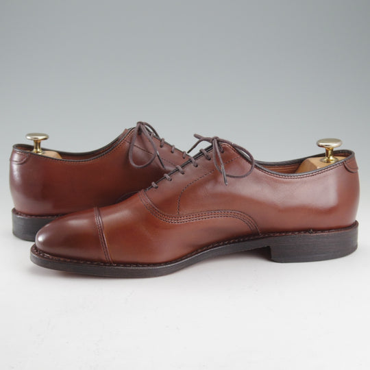 未使用★(米)アレンエドモンズ 7.5E【定価￥132,000-★パークアベニュー/Park Avenue】ストレートチップ/カーフ/茶/ALLEN EDMONDS★o470