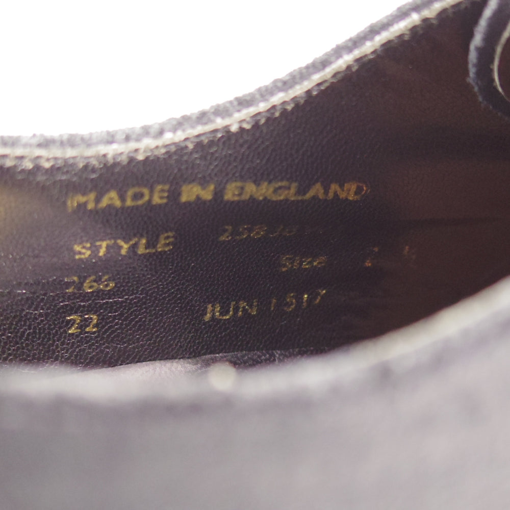 極美品★(英)サンダース SIZE 7.5【コマンドソール★ミリタリーコレクション/Military Derby Shoe】オイルドスエード/黒/SANDERS★n950