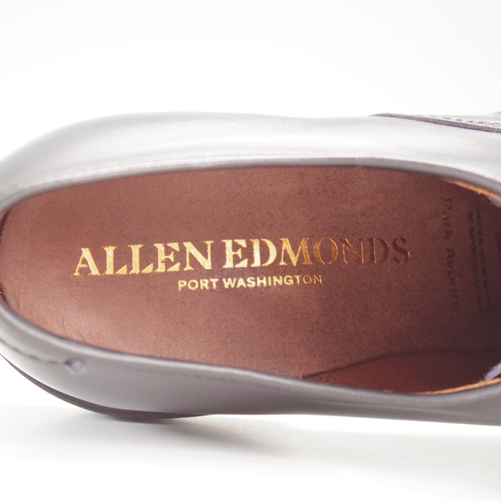 未使用★(米)アレンエドモンズ 7.5E【定価￥132,000-★パークアベニュー/Park Avenue】ストレートチップ/カーフ/黒/ALLEN EDMONDS★o471