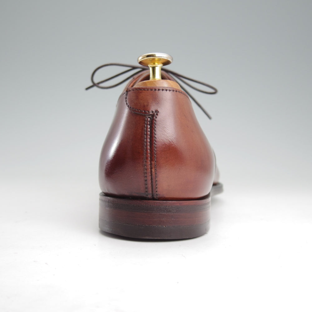 未使用★クロケット&ジョーンズ 8.5E【定価￥148,500-★BELGRAVE/ハンドグレードライン】337ラスト/カーフ/茶/Crockett&Jones★n951