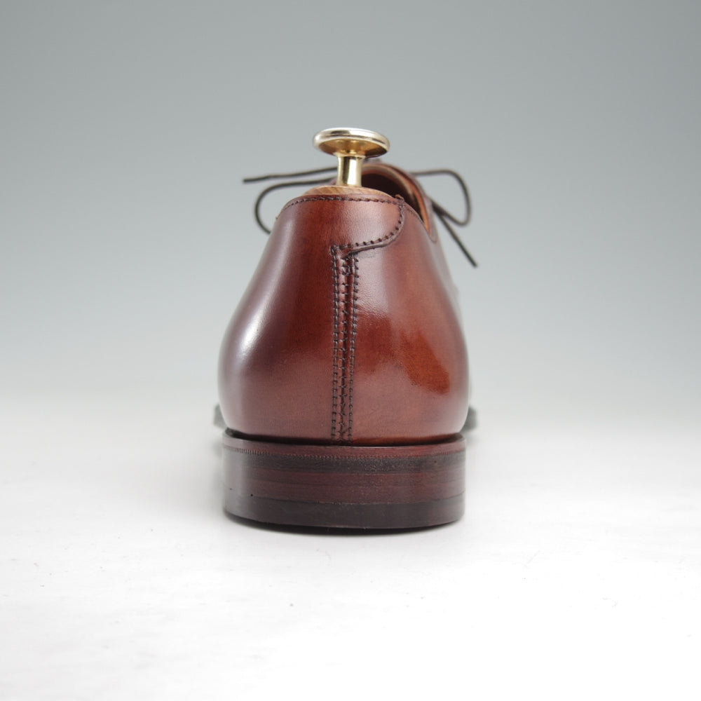 未使用★クロケット&ジョーンズ 8.5E【定価￥148,500-★BELGRAVE/ハンドグレードライン】337ラスト/カーフ/茶/Crockett&Jones★n951