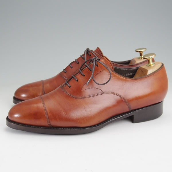 ★三陽山長 SIZE 6.5【定価￥91,300-★友二郎/R2010ラスト】ストレートチップ/カーフ/茶/メンズ/TOMOJIRO/Sanyo Yamacho★n456