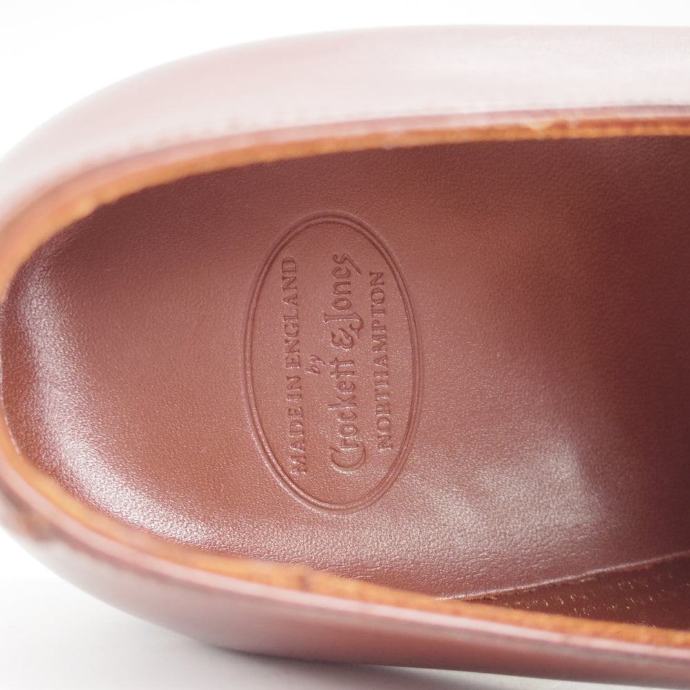 未使用★クロケット&ジョーンズ 8.5E【定価￥148,500-★BELGRAVE/ハンドグレードライン】337ラスト/カーフ/茶/Crockett&Jones★n951