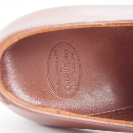 未使用★クロケット&ジョーンズ 8.5E【定価￥148,500-★BELGRAVE/ハンドグレードライン】337ラスト/カーフ/茶/Crockett&Jones★n951