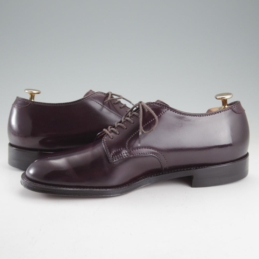 極美品★オールデン 7D【定価￥220,000-★コードバン仕様/ミリタリーラスト/5366】プレーントゥ/赤茶/バーガンディー/#8/ALDEN★o472