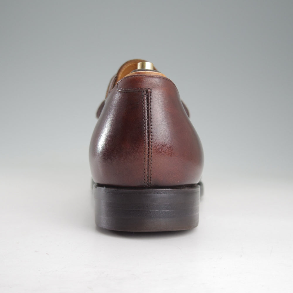美品★三陽山長 SIZE 8.5【現行定価￥99,000-★ツリー付/友二郎/R2010ラスト】ストレートチップ/カーフ/濃茶/メンズ/Sanyo Yamacho★p030