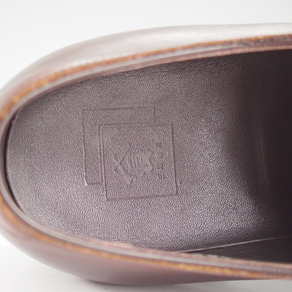 美品★三陽山長 SIZE 8.5【現行定価￥99,000-★ツリー付/友二郎/R2010ラスト】ストレートチップ/カーフ/濃茶/メンズ/Sanyo Yamacho★p030