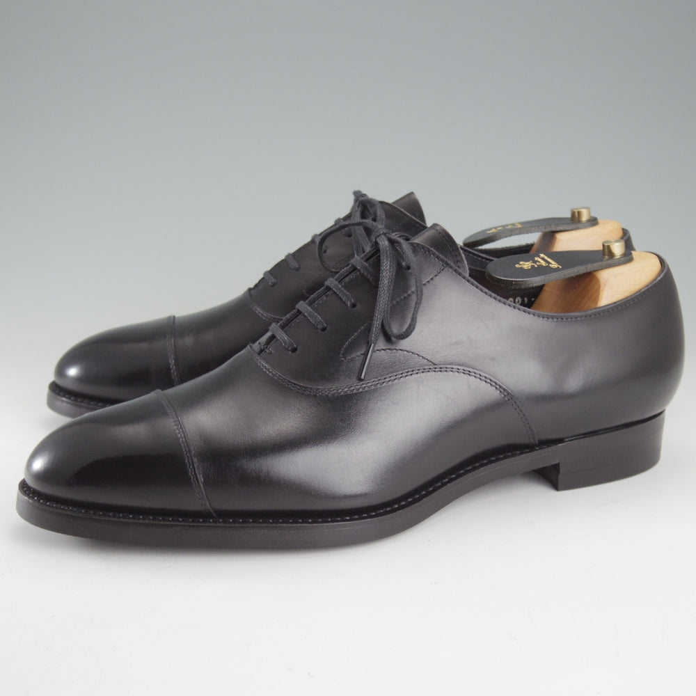 極美品★三陽山長 SIZE 8.5【現行定価￥99,000-★ツリー付/友二郎/R2010ラスト】ストレートチップ/カーフ/黒/メンズ/Sanyo Yamacho★p031