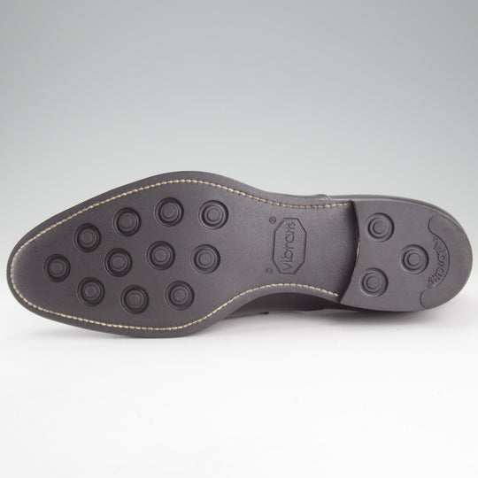 極美品★三陽山長 SIZE 8.5【現行定価￥99,000-★ツリー付/友二郎/R2010ラスト】ストレートチップ/カーフ/黒/メンズ/Sanyo Yamacho★p031