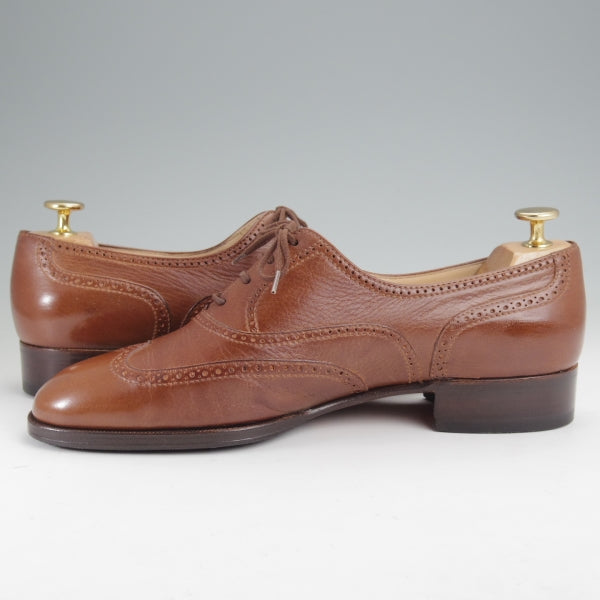 美品★(伊)タニノクリスチー SIZE 7【定価15万円以上★オックスフォードシューズ】カーフ/茶/メンズ/TANINO CRISCI★n457