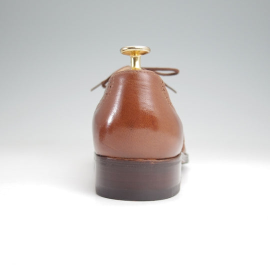 美品★(伊)タニノクリスチー SIZE 7【定価15万円以上★オックスフォードシューズ】カーフ/茶/メンズ/TANINO CRISCI★n457