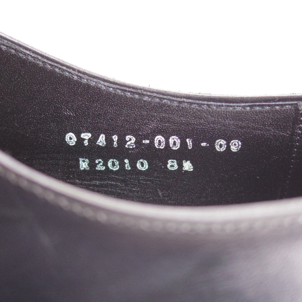 極美品★三陽山長 SIZE 8.5【現行定価￥99,000-★ツリー付/友二郎/R2010ラスト】ストレートチップ/カーフ/黒/メンズ/Sanyo Yamacho★p031