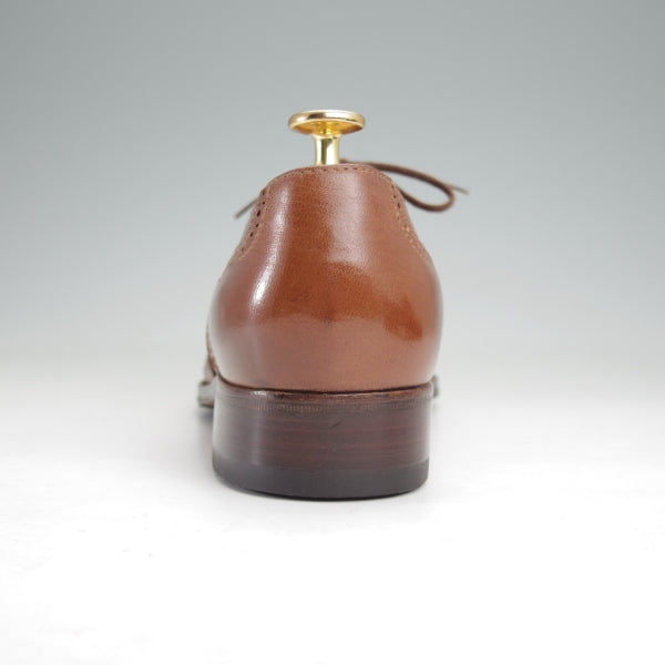 美品★(伊)タニノクリスチー SIZE 7【定価15万円以上★オックスフォードシューズ】カーフ/茶/メンズ/TANINO CRISCI★n457