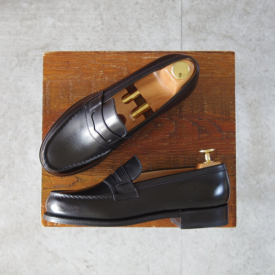 未使用★J.M.ウエストン(レディース) 3D【定価￥165,000-★コインローファー/180】82ラスト/カーフ/黒/Weston/ウェストン★o479