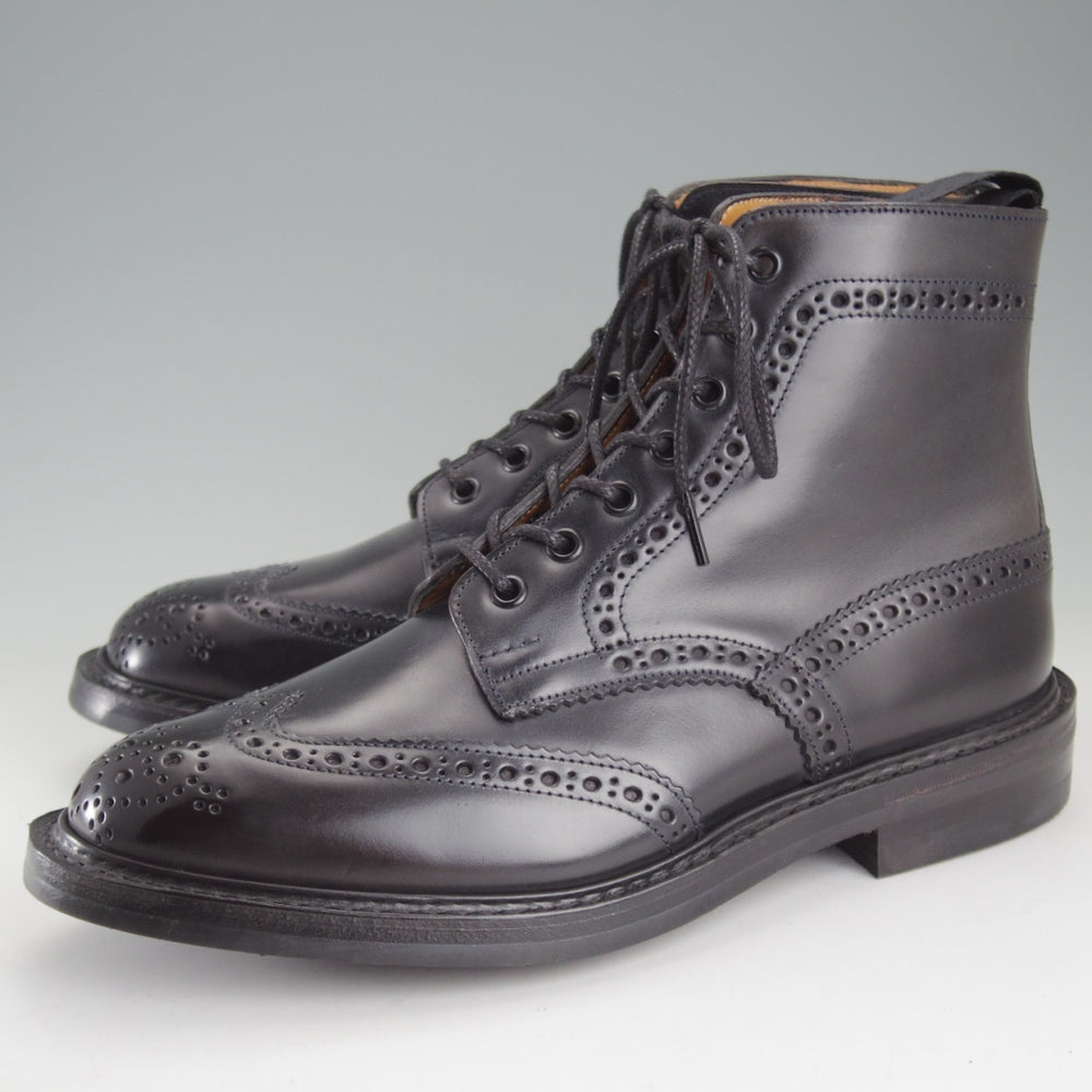 未使用★トリッカーズ SIZE 8【現行定価17万円以上★コードバン仕様/MALTON/濃紺～ほぼ黒】モールトン/カントリーブーツ/Tricker's★p033