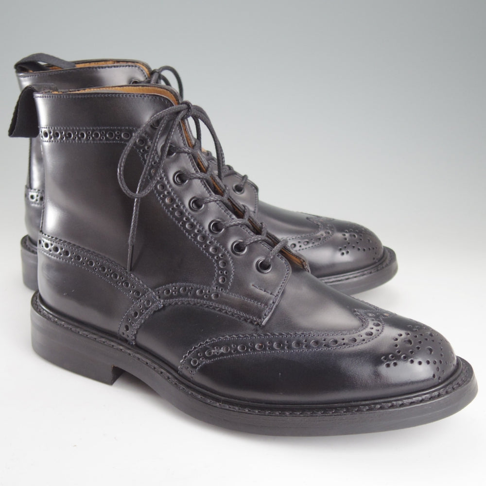 未使用★トリッカーズ SIZE 8【現行定価17万円以上★コードバン仕様/MALTON/濃紺～ほぼ黒】モールトン/カントリーブーツ/Tricker's★p033