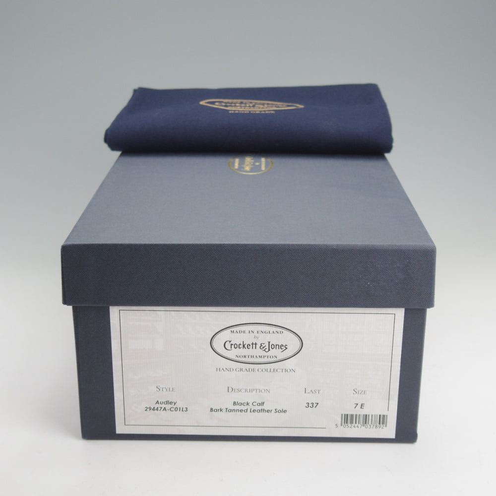 未使用★クロケット&ジョーンズ 7E【定価￥148,500-★AUDLEY/オードリー】ハンドグレードライン/337ラスト/黒/Crockett&Jones★n953