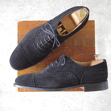 極美品★チャーチ 80F/UK8【定価￥203,500-★ディプロマット/DIPLOMAT】173ラスト/スエード/黒/メンズ/Church's★p034