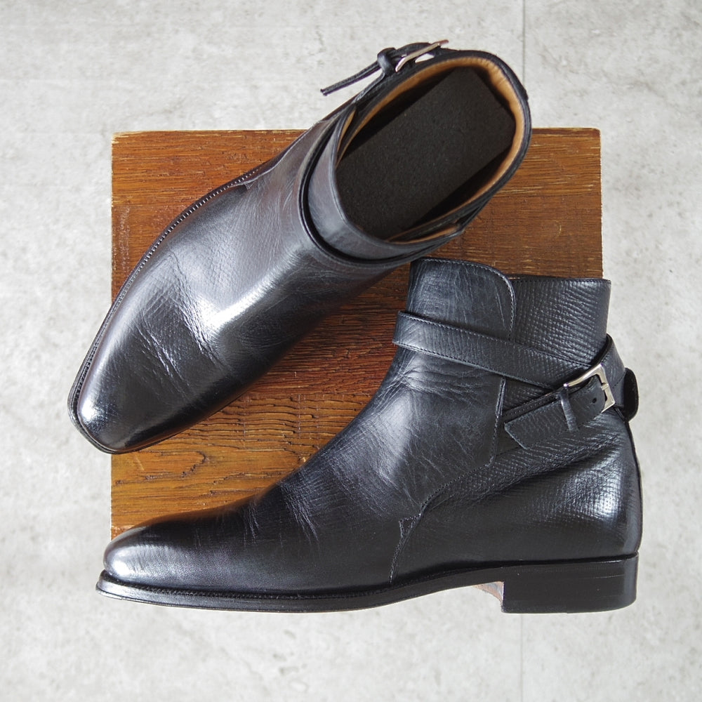 極上★(伊)エンツォ・ボナフェ SIZE 6【定価￥148,500-★ジョッパーブーツ/3930mod】773ラスト/アーリントン/黒/メンズ/Enzo Bonafe★p038