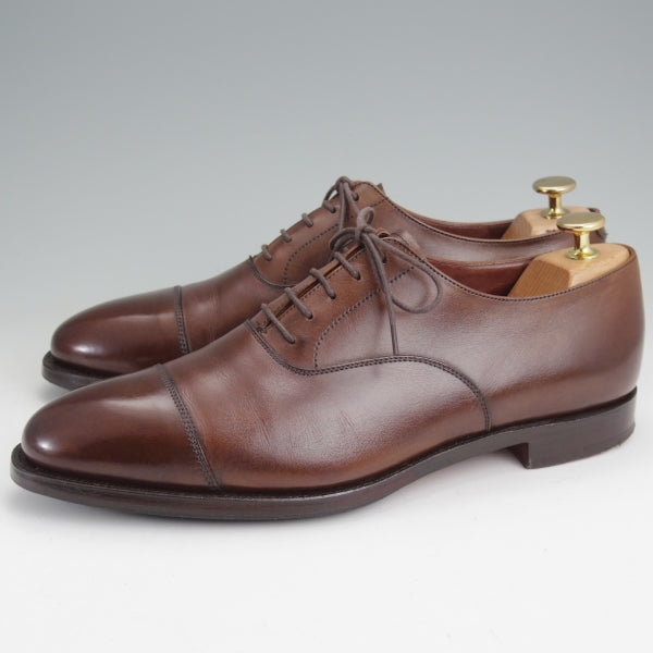 極上★クロケット&ジョーンズ 7.5E【現行定価10万円以上★KENT/ケント/341ラスト】ストレートチップ/カーフ/濃茶/Crockett&Jones★m949