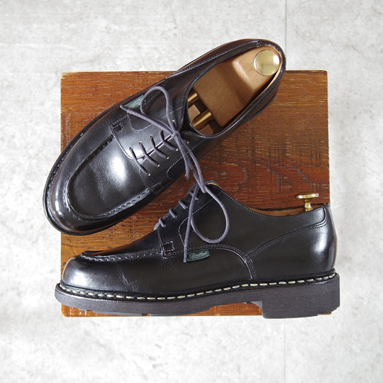 極上★パラブーツ SIZE 5【定価￥99,000-★シャンボード/CHAMBORD】Uチップ/TEXソール/リスレザー/NOIR/黒/メンズ/Paraboot★p043