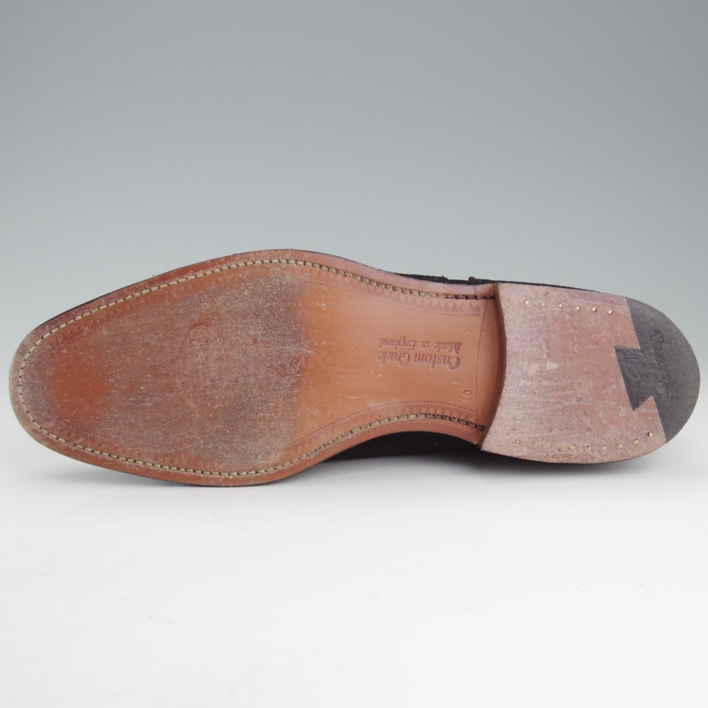 極美品★チャーチ 80F/UK8【定価￥203,500-★ディプロマット/DIPLOMAT】173ラスト/スエード/黒/メンズ/Church's★p034