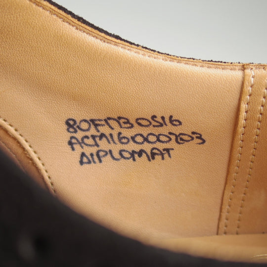 極美品★チャーチ 80F/UK8【定価￥203,500-★ディプロマット/DIPLOMAT】173ラスト/スエード/黒/メンズ/Church's★p034