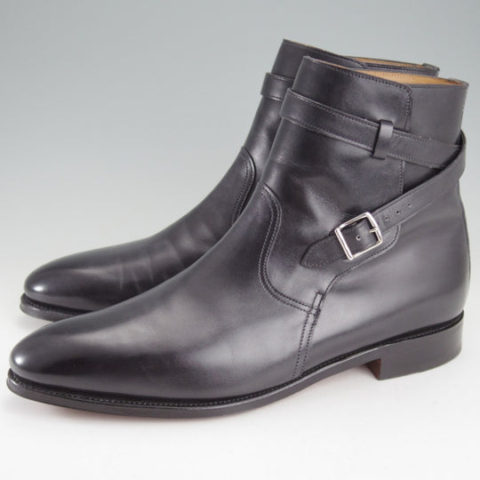 極美品★ジョンロブ 7.5E【同系モデル定価￥398,200-★JODHPUR 2/ジョッパーブーツ】7000Bラスト/ミュージアムカーフ/黒/JOHN LOBB★o480