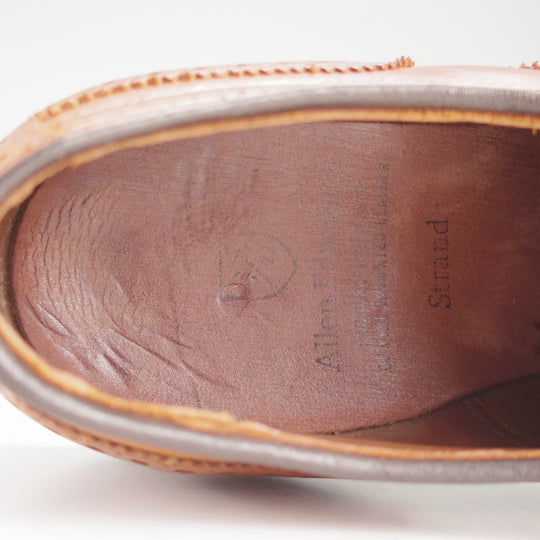 極上★(米)アレンエドモンズ 5.5E【現行定価￥132,000-★STRAND/ストランド】セミブローグ/カーフ/WALNUT/茶/メンズ/ALLEN EDMONDS★p036