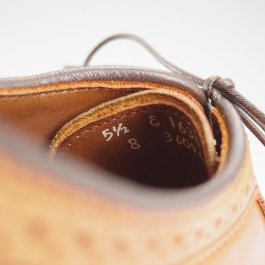 極上★(米)アレンエドモンズ 5.5E【現行定価￥132,000-★STRAND/ストランド】セミブローグ/カーフ/WALNUT/茶/メンズ/ALLEN EDMONDS★p036