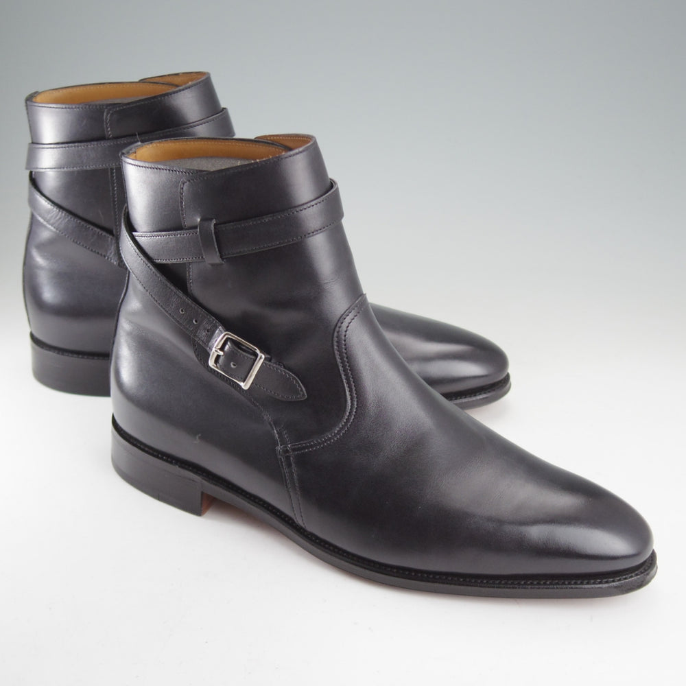 極美品★ジョンロブ 7.5E【同系モデル定価￥398,200-★JODHPUR 2/ジョッパーブーツ】7000Bラスト/ミュージアムカーフ/黒/JOHN LOBB★o480