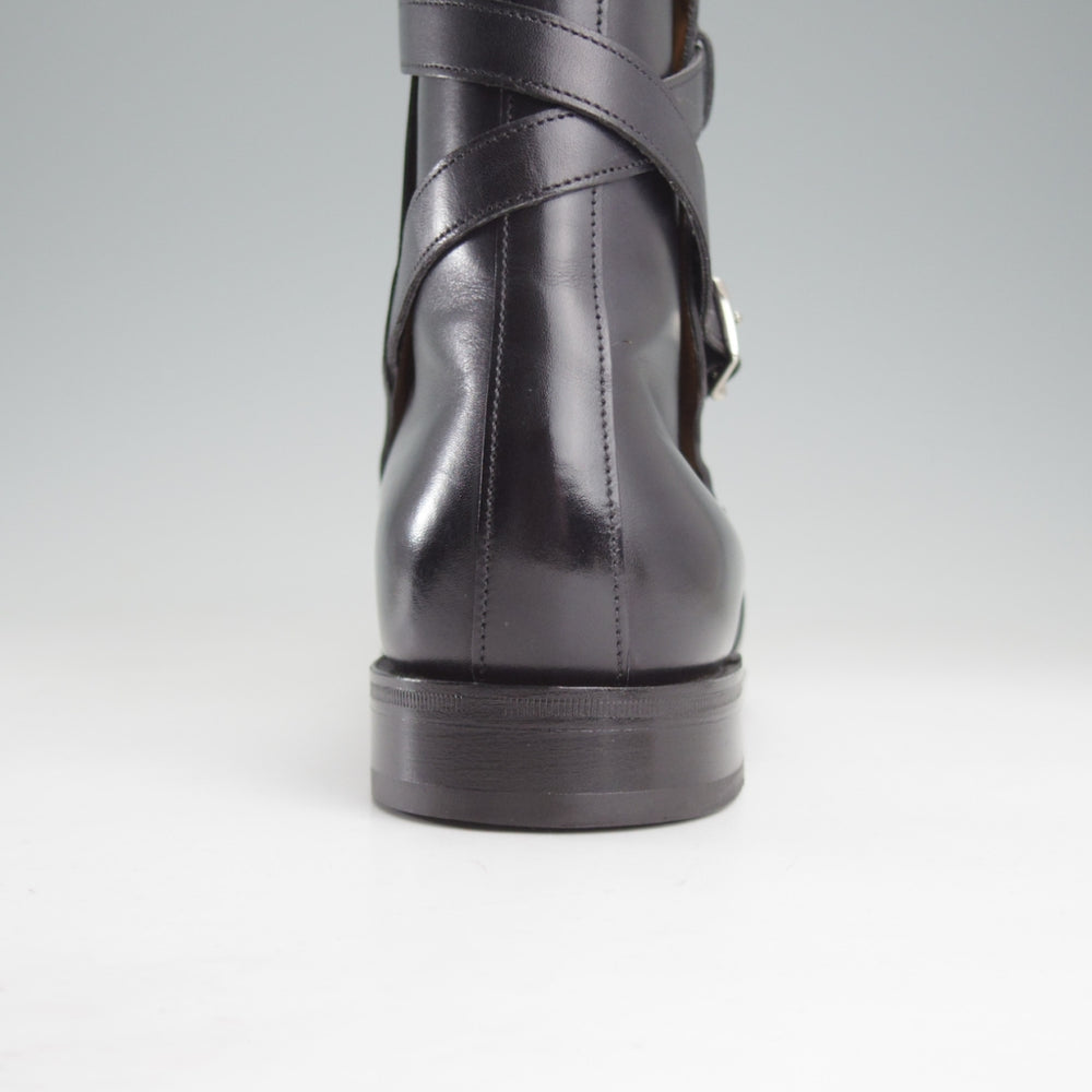 極美品★ジョンロブ 7.5E【同系モデル定価￥398,200-★JODHPUR 2/ジョッパーブーツ】7000Bラスト/ミュージアムカーフ/黒/JOHN LOBB★o480