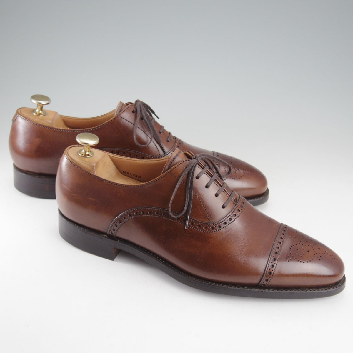 クロケット&ジョーンズ MALTON セミブローグ 7E 濃茶 360ラスト 中古