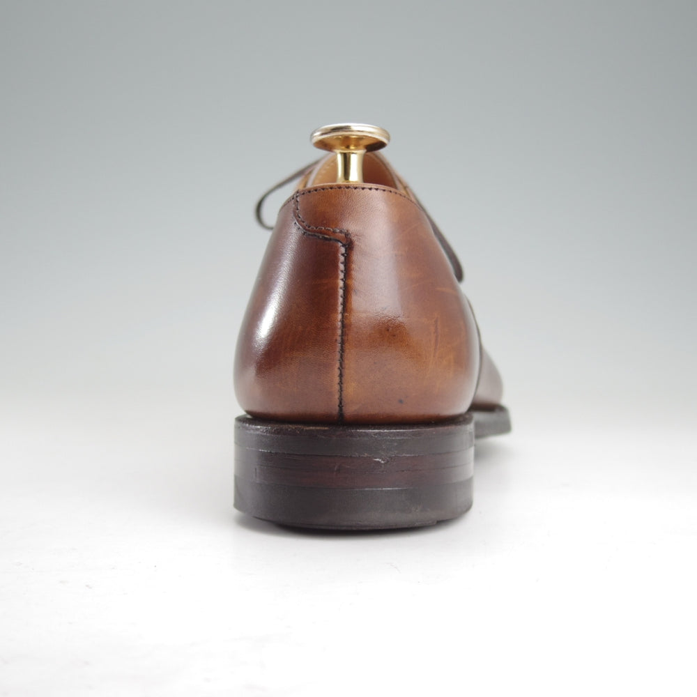 使用僅か★クロケット&ジョーンズ 7E【現行定価10万円以上★MALTON/マルトン/360ラスト】セミブローグ/カーフ/濃茶/Crockett&Jones★o481