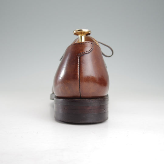 使用僅か★クロケット&ジョーンズ 7E【現行定価10万円以上★MALTON/マルトン/360ラスト】セミブローグ/カーフ/濃茶/Crockett&Jones★o481