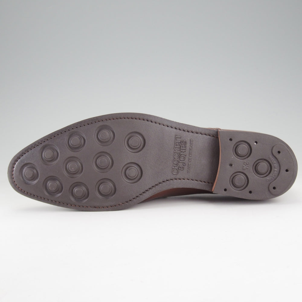 使用僅か★クロケット&ジョーンズ 7E【現行定価10万円以上★MALTON/マルトン/360ラスト】セミブローグ/カーフ/濃茶/Crockett&Jones★o481