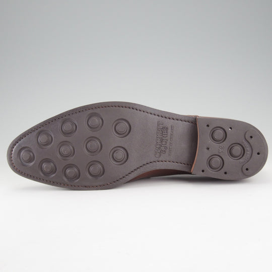 使用僅か★クロケット&ジョーンズ 7E【現行定価10万円以上★MALTON/マルトン/360ラスト】セミブローグ/カーフ/濃茶/Crockett&Jones★o481