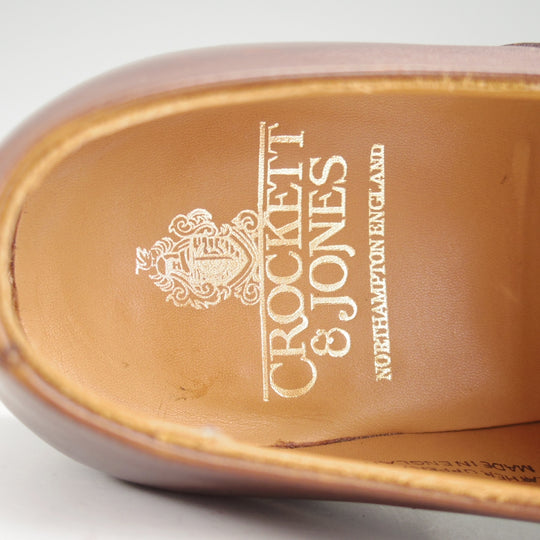 使用僅か★クロケット&ジョーンズ 7E【現行定価10万円以上★MALTON/マルトン/360ラスト】セミブローグ/カーフ/濃茶/Crockett&Jones★o481