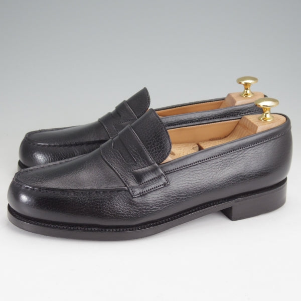 極美品★J.M.ウエストン 6D【現行定価￥156,200-★180/コインローファー】41ラスト/チェルケス/シボ革/黒/Weston/ウェストン★n462