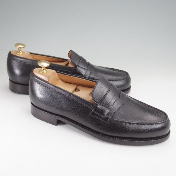 極美品★J.M.ウエストン 6D【現行定価￥156,200-★180/コインローファー】41ラスト/チェルケス/シボ革/黒/Weston/ウェストン★n462