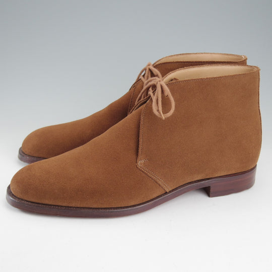 極美品★クロケット&ジョーンズ 9.5E【定価￥115,500-★チャッカブーツ/CHERTSEY】224ラスト/スエード/茶/Crockett&Jones★o482