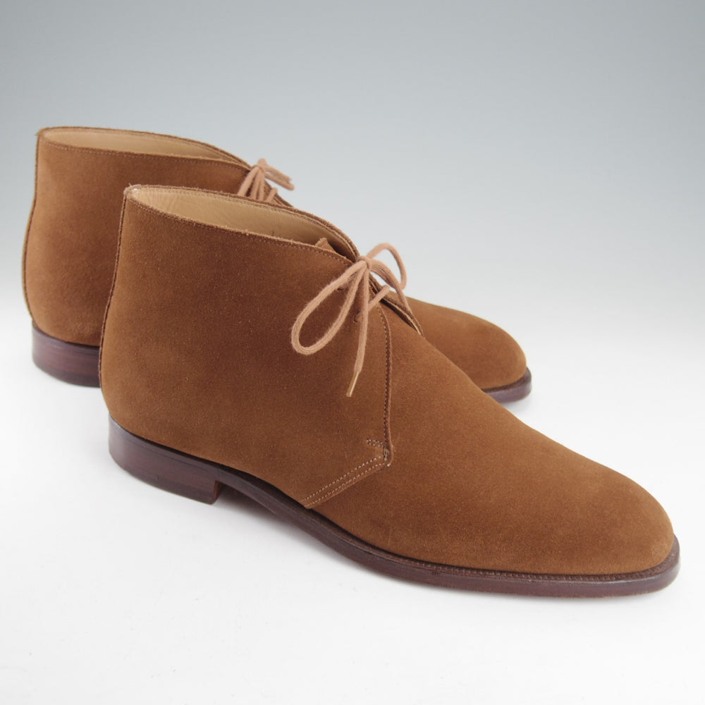極美品★クロケット&ジョーンズ 9.5E【定価￥115,500-★チャッカブーツ/CHERTSEY】224ラスト/スエード/茶/Crockett&Jones★o482